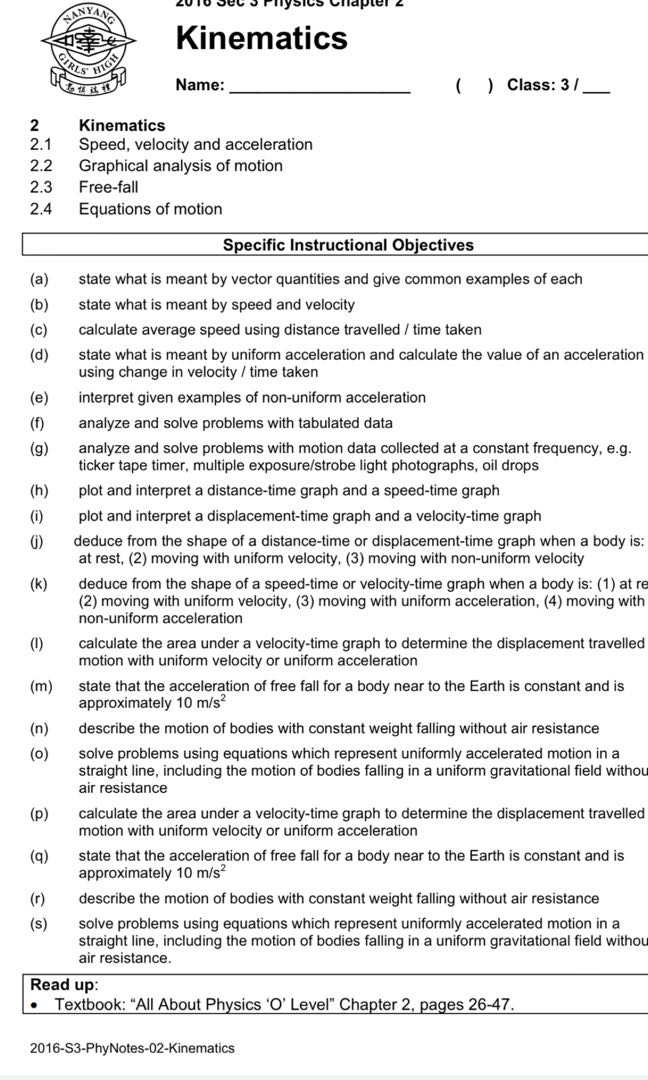 Nanyang NYGH Year 3 IP (Sec 3 Integrated Programme) Physics Notes (soft copy) - Image 2